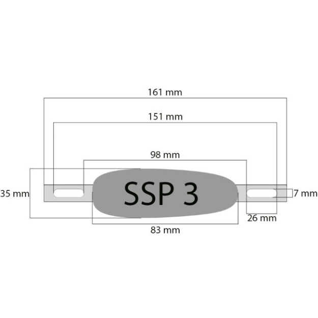 Picture of Sinkanode skrog oval 0,5 kg