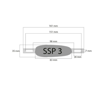 Sinkanode skrog oval 0,3 kg